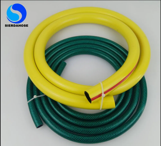 Striped PVC Braided Hose - Green/Black - Yellow/Black - View 3